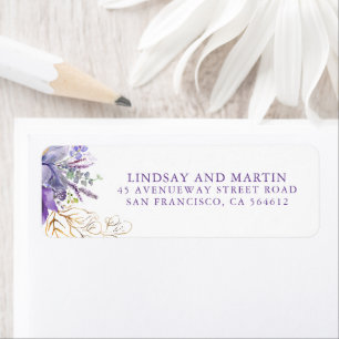 Mariage Chic Botanique Floral Violet Lavande
