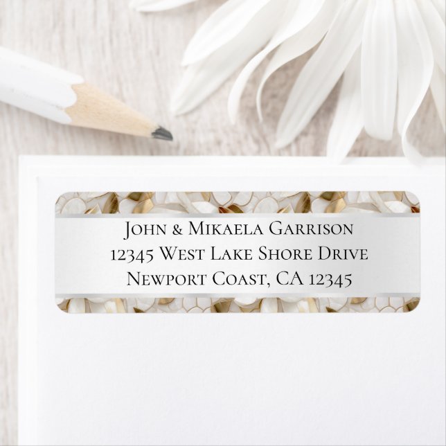 Mariage Chic Gold Glam White Lotus Flowers (En situation)