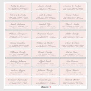 Mariage Chic Pink Étiquettes de adresse invités