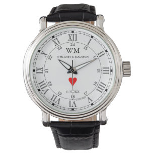 Mariage, chiffres romains classiques montre eWatch
