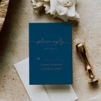 Mariage classique bleu marine RSVP