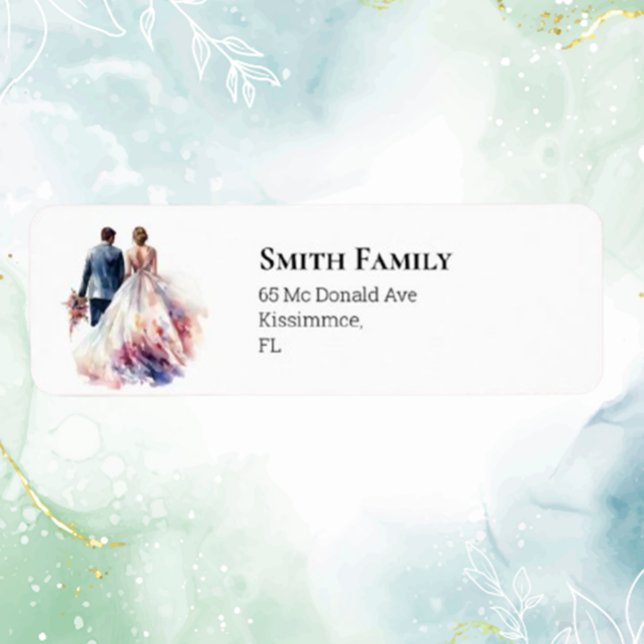 Mariage classique Boho Floral (Add a heartfelt touch to your special day with our rustic classic boho floral label.)