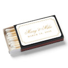 Mariage classique Gold Favor Matches