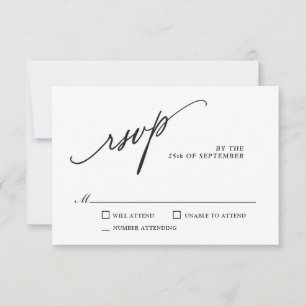 Mariage classique simple et moderne RSVP
