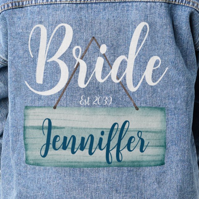 Mariage Coastal Bride Rustique Monogramme (Créateur téléchargé)