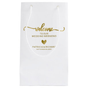 Mariage Coeur mignon Bienvenue Hôtel Petit Sac Cad