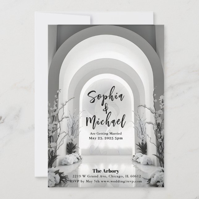 Mariage Contexte Magazine Couverture Invitation (Devant)