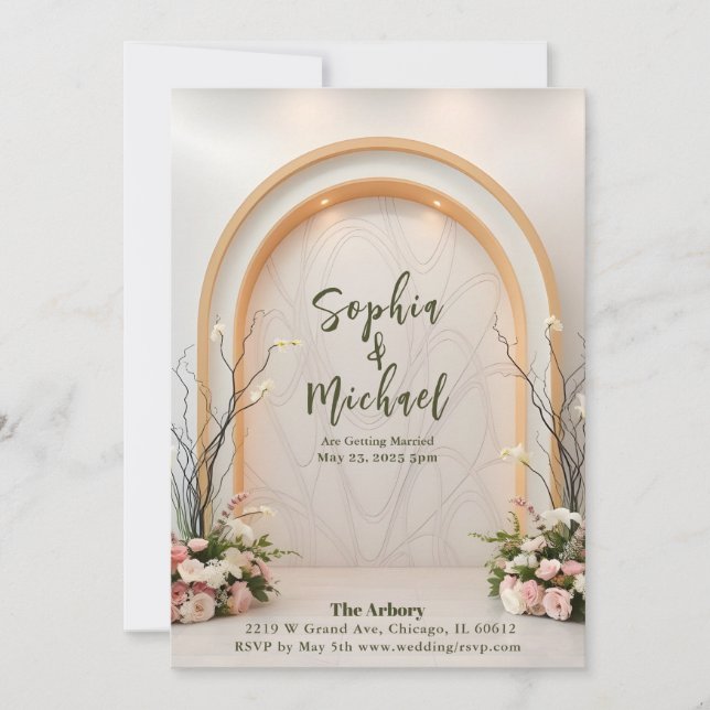 Mariage Contexte Magazine Couverture Invitation (Devant)