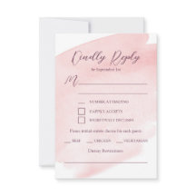 Mariage couleur rose pâle RSVP