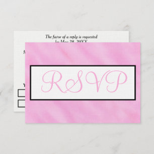 Mariage couleur rose pâle RSVP