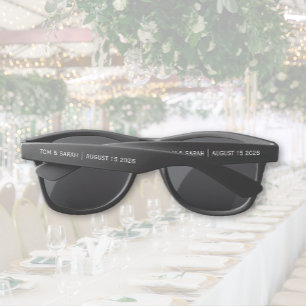 Mariage Couple Nom Date Lunettes de soleil