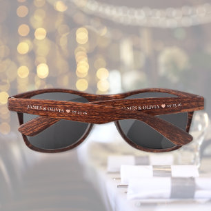 Mariage Couple Nom Date Lunettes de soleil
