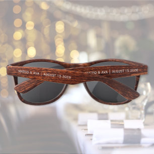 Mariage Couple Nom Date Lunettes de soleil
