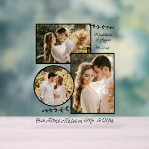 Mariage Couple Photo Collage Personnalisé M. Mme K