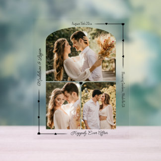Mariage Couple Photo personnalisée Collage Coeurs 