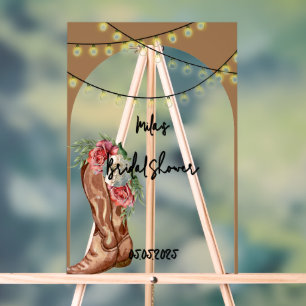 Mariage cow-boy rose floral 