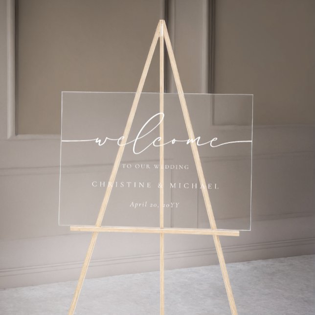 Mariage d'accueil de script élégant horizontal (Créateur téléchargé)