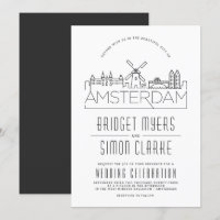 Mariage d'Amsterdam | Invitation Skyline