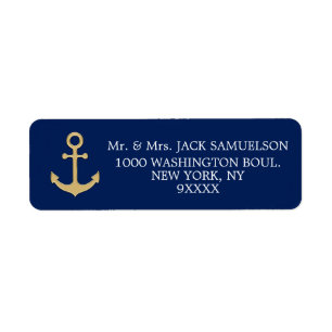 Mariage d'Ancre bleu marine