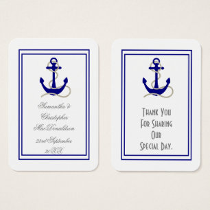 Mariage d'ancre nautique merci tag