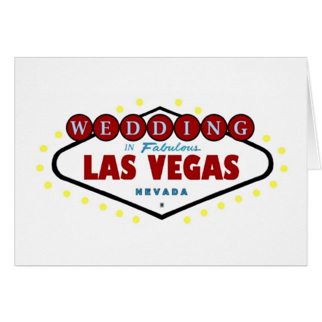 MARIAGE Dans Fabulous Las Vegas Card (Devant horizontal)