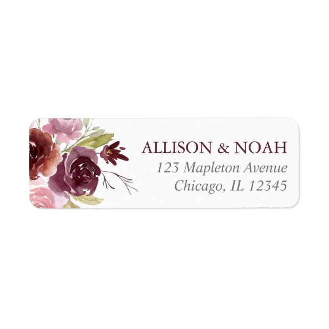 Mariage d'aquarelle à fleurs roses rousses (Devant)