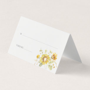 Mariage d'aquarelle de tournesol jaune