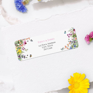 Mariage d'aquarelle Fleur sauvage