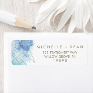 Mariage d'aquarelle géométrique