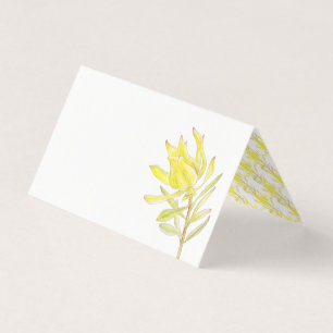 Mariage d'aquarelle jaune leucadendron
