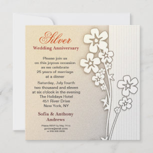 mariage d'argent invitations design anniversaire