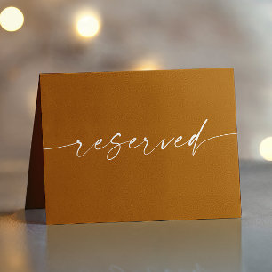 Mariage d'automne Brun Moutarde Panneau Script R