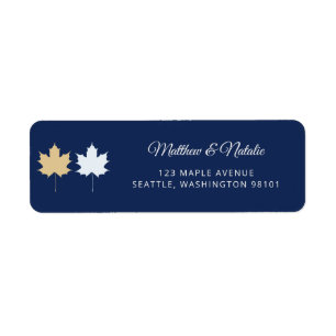 Mariage d'automne élégant avec feuille d'érable en