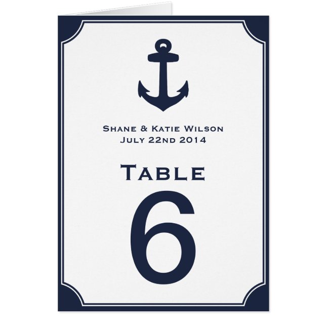 Mariage de Ancre bleue de la marine Nautique Numér (Devant)