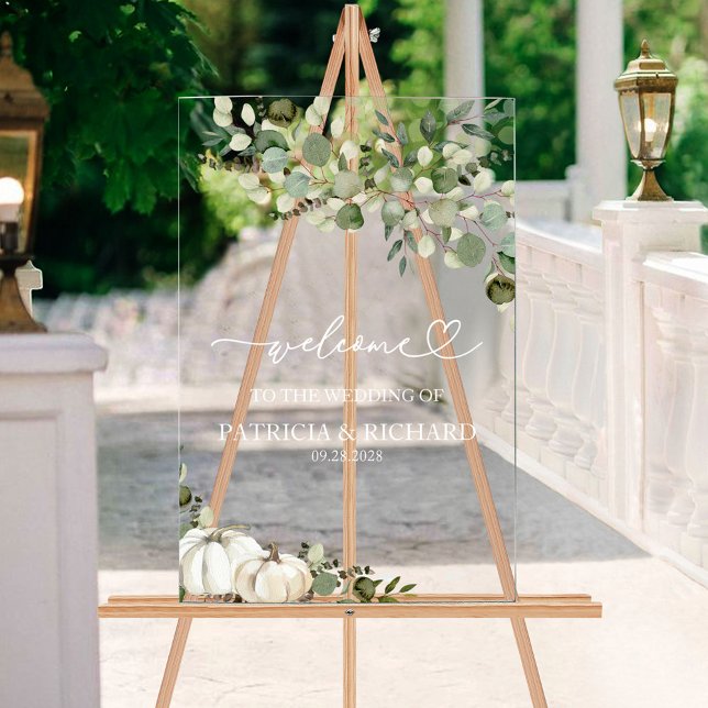 Mariage de automne Citrouille de verdure Bienvenue (Créateur téléchargé)