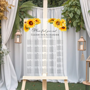 Mariage de automne de tournesol acrylique