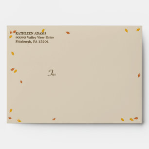 Mariage de automne en chêne - Enveloppe A7