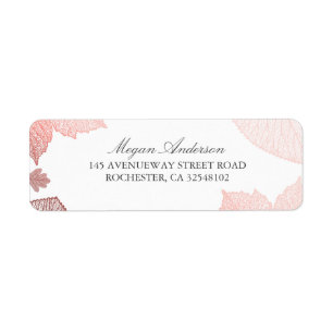 Mariage de automne Feuille blanc et Rose