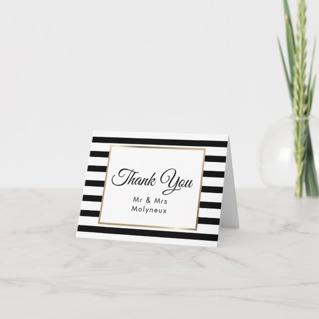 Mariage de bande classique| Merci à huile d'or Fau (Devant)
