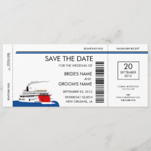 Mariage de bateau-rivière Enregistrer les cartes d