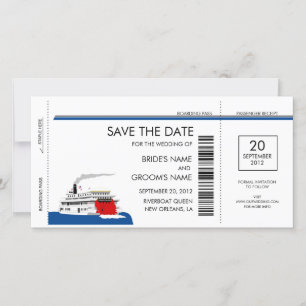 Mariage de bateau-rivière Enregistrer les cartes d