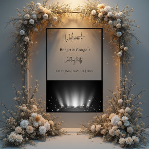 mariage de bienvenue projecteur abstrait noir & gi