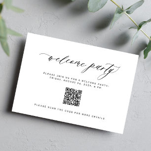 Mariage de bienvenue QR code détails invitation