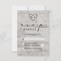 Mariage de Birch Rustique RSVP Répondre