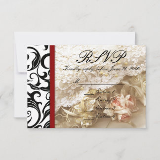 Mariage de Bourgogne Swirl RSVP