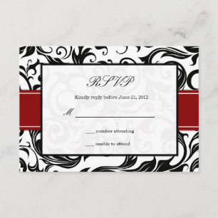 Mariage de Bourgogne Swirl RSVP