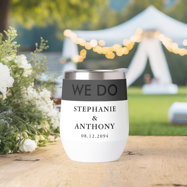 Mariage de BW moderne audacieux "We Do" | Nettoyer (Extérieur)