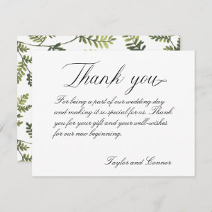 Mariage de calligraphie classique Carte de remerci