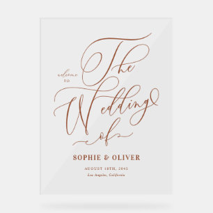 Mariage de calligraphie Whimsical Terracotta Bienv