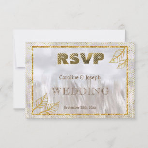 Mariage de campagne pailleté RSVP or